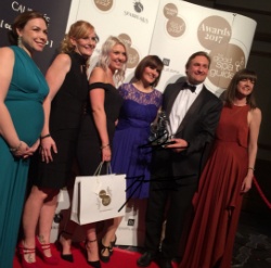 Rudding Park Spa team accept the Best Newcomer award at the Good Spa Guide Awards 2017