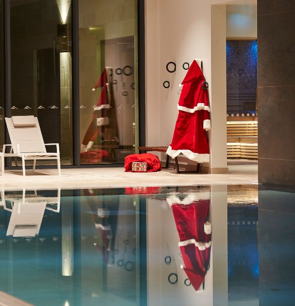 Santas robe hanging in the spa